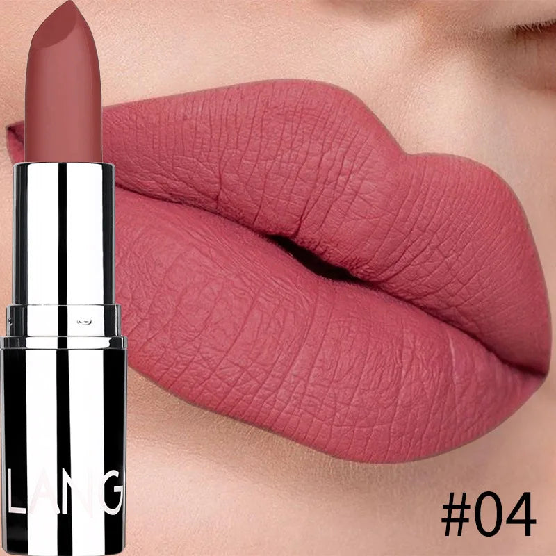 New Matte Lipstick Waterproof Velvet Lips Stick 8 Colors Sexy Non-stick Cup Lasting Make-up Moisturizing Solid Lipstick maquiage - mercato-e.com