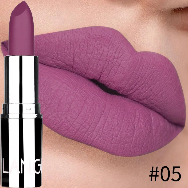 New Matte Lipstick Waterproof Velvet Lips Stick 8 Colors Sexy Non-stick Cup Lasting Make-up Moisturizing Solid Lipstick maquiage - mercato-e.com