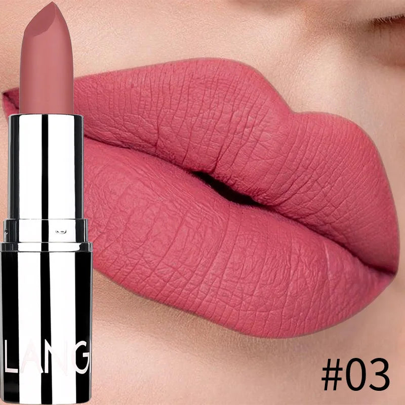 New Matte Lipstick Waterproof Velvet Lips Stick 8 Colors Sexy Non-stick Cup Lasting Make-up Moisturizing Solid Lipstick maquiage - mercato-e.com