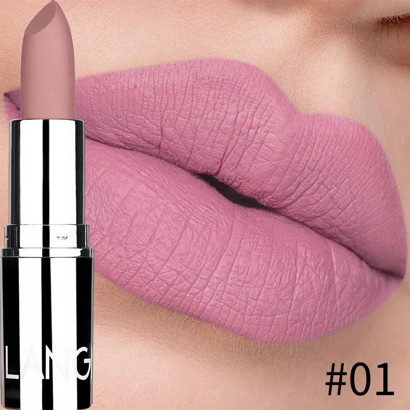 New Matte Lipstick Waterproof Velvet Lips Stick 8 Colors Sexy Non-stick Cup Lasting Make-up Moisturizing Solid Lipstick maquiage - mercato-e.com