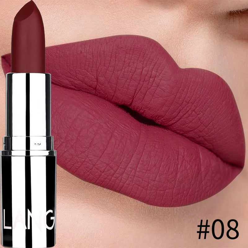 New Matte Lipstick Waterproof Velvet Lips Stick 8 Colors Sexy Non-stick Cup Lasting Make-up Moisturizing Solid Lipstick maquiage - mercato-e.com