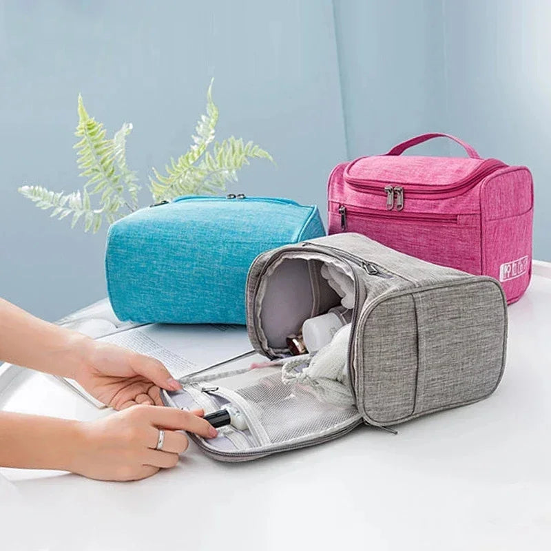 2022 Waterproof Hook Up for Women Cosmetic Bag Travel Organizer Men Makeup Bag Make Up Case Bathroom Toiletry Pouch Wash Neceser - mercato-e.com