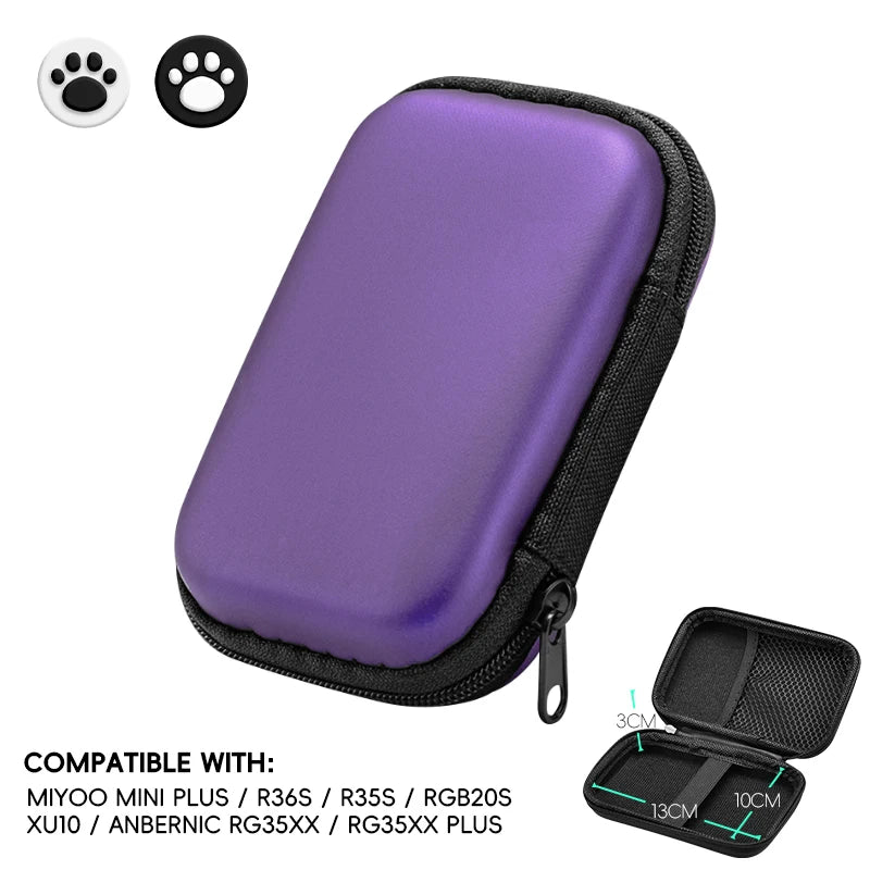 Data Frog for R36S Case Retro Video Game Bags EVA Cover Case for RG35XX R35S Miyoo Mini Plus Founded Protective Bag - mercato-e.com