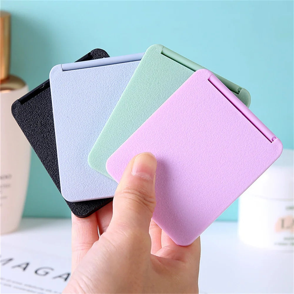 Folding Makeup Mirror High-Definition Portable Pocket Mirror Double-Side Women Makeup Mirror Rectangle Cosmetic Make Up Vanity - mercato-e.com