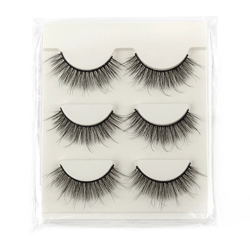 Fake Eyelashes Hot 3/10 Pairs Half Lashes Cat Eye Natural Long Fluffy 3D Mink Lashes Handmade Make up Tools maquillaje Faux Cils - mercato-e.com