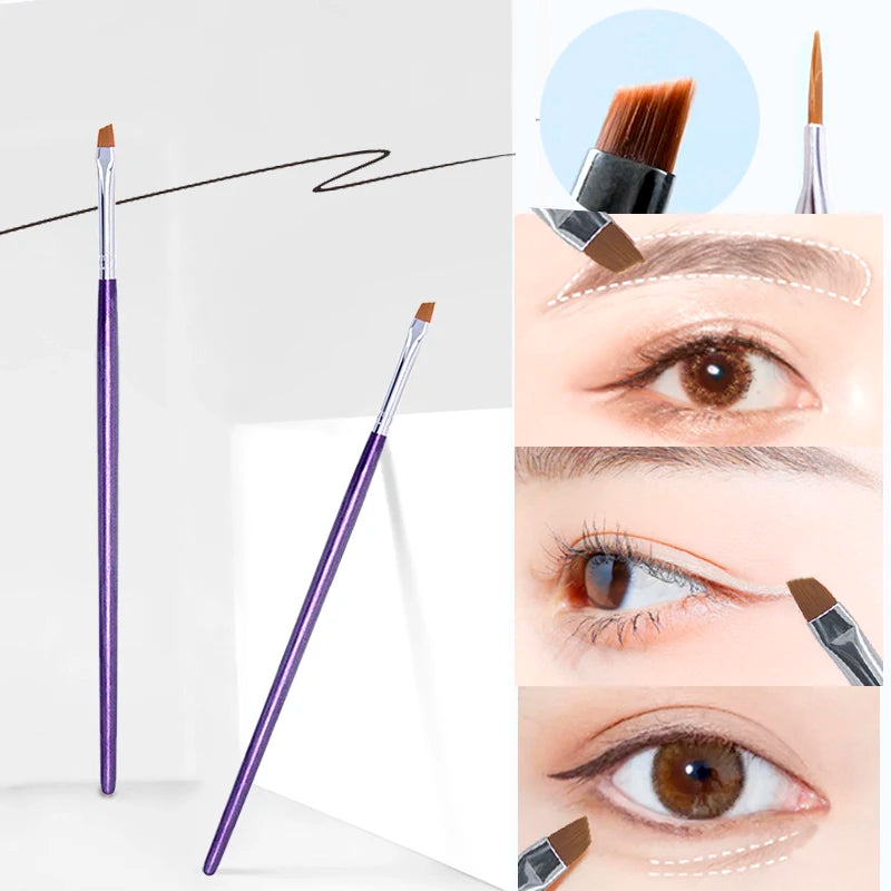 2/5/10PCS Upgrade Blade Eyeliner Brush Ultra Thin Flat Fine Eye Liner Makeup Brushes Flat Eyeliner Brush Eyebrow Make Up Tool - mercato-e.com