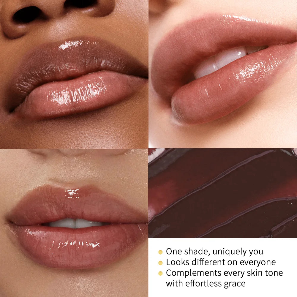 Black Honey Lipstick Long Lasting Moisturizing Natural Lip Plumper Makeup Lip Plumping Gloss Cosmetics Exfoliating for Lip - mercato-e.com