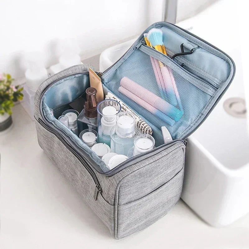 2022 Waterproof Hook Up for Women Cosmetic Bag Travel Organizer Men Makeup Bag Make Up Case Bathroom Toiletry Pouch Wash Neceser - mercato-e.com