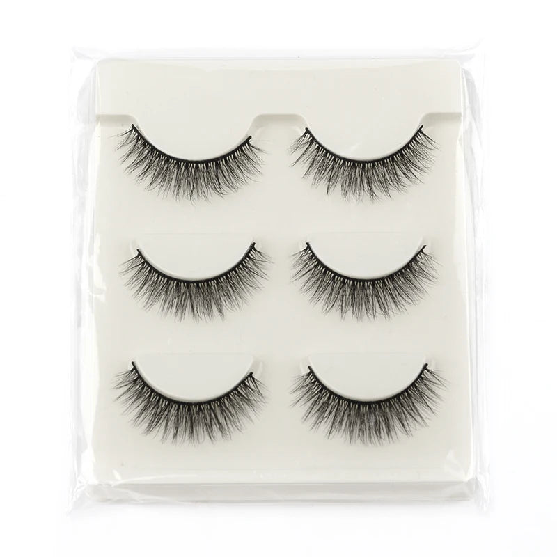 Fake Eyelashes Hot 3/10 Pairs Half Lashes Cat Eye Natural Long Fluffy 3D Mink Lashes Handmade Make up Tools maquillaje Faux Cils - mercato-e.com