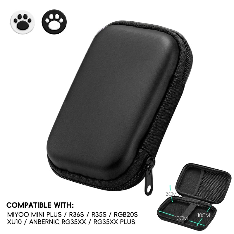 Data Frog for R36S Case Retro Video Game Bags EVA Cover Case for RG35XX R35S Miyoo Mini Plus Founded Protective Bag - mercato-e.com