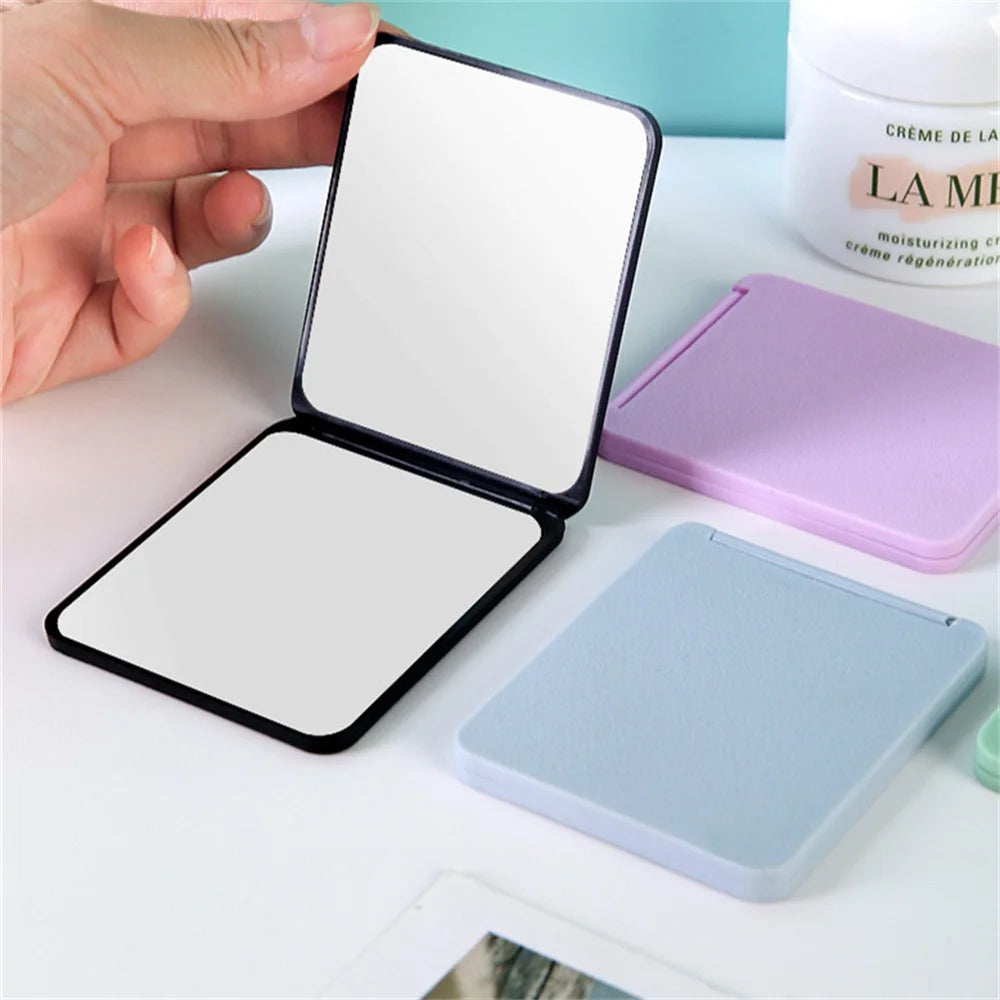 Folding Makeup Mirror High-Definition Portable Pocket Mirror Double-Side Women Makeup Mirror Rectangle Cosmetic Make Up Vanity - mercato-e.com